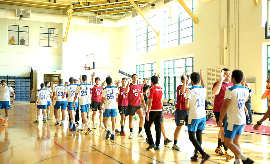 Future University in Egypt student life Friendly Handball Match